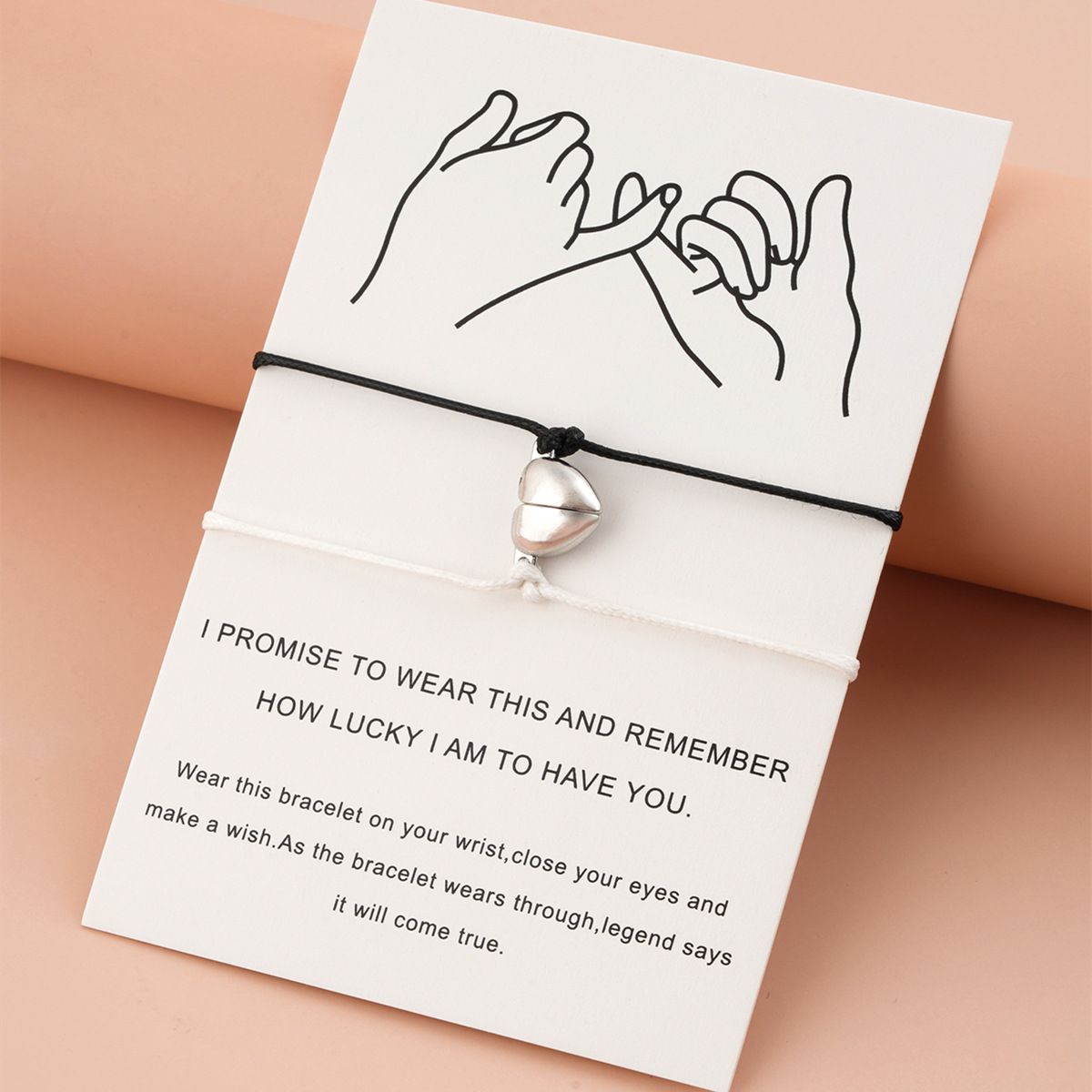 Creative Braided Heart Magnetic Buckle Bracelet