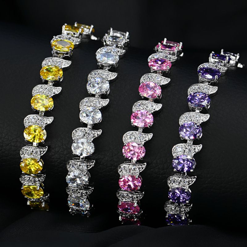 Crystal Ornament High-grade Zircon Inlaid Real Gold Bracelet