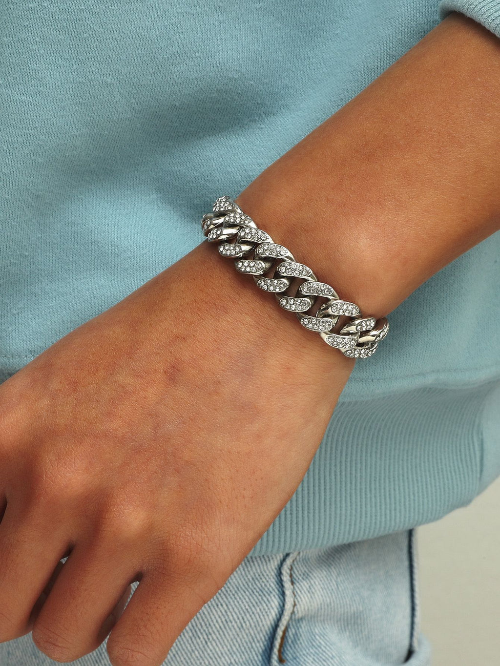 Fashion Trend Diamond Rhinestone Men's Bracelet