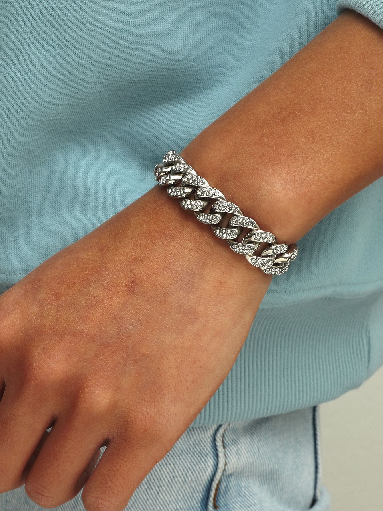 Fashion Trend Diamond Rhinestone Men's Bracelet