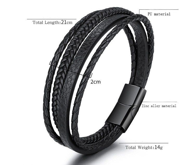 Men's Vintage Braided Multilayer Bracelet Ornament