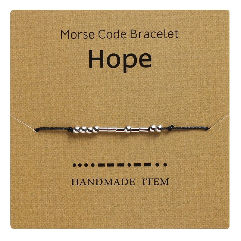 Morse Code Bracelet Braided Adjustable