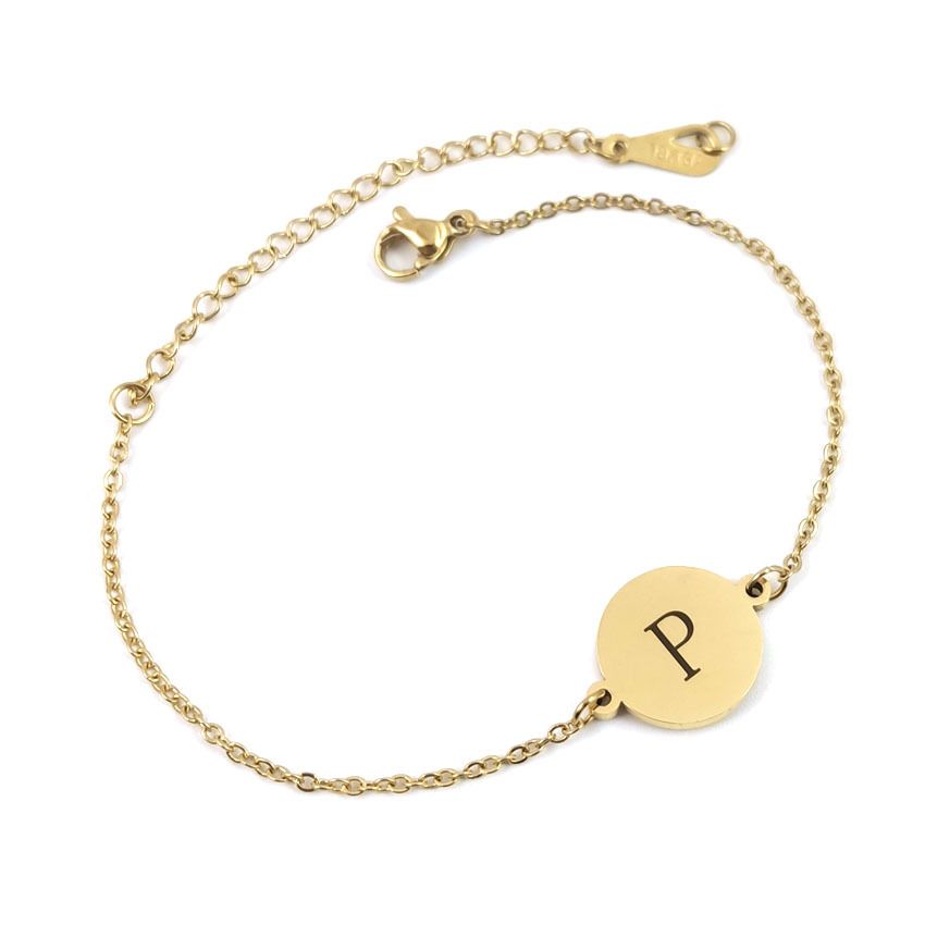 Fashion Round 26 English Letters Bracelet