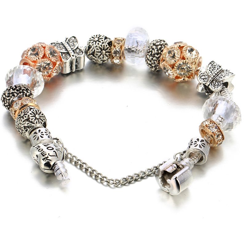 Flower Butterfly Diy Fashion Jewelry Bracelet