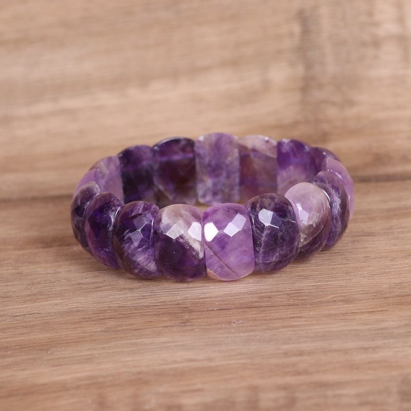 Faceted Chop Dog Tooth Amethyst Bracelet
