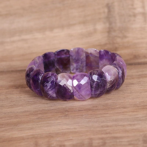 Faceted Chop Dog Tooth Amethyst Bracelet