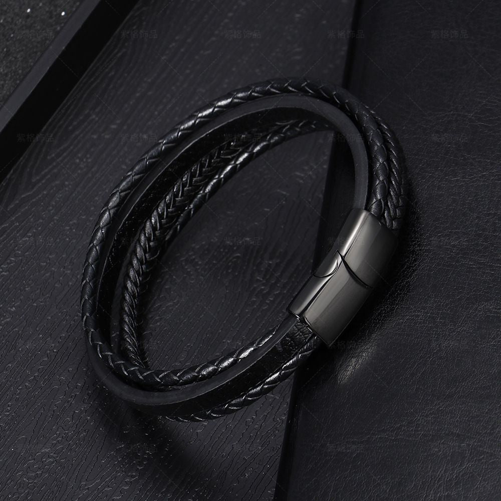 Men's Vintage Braided Multilayer Bracelet Ornament
