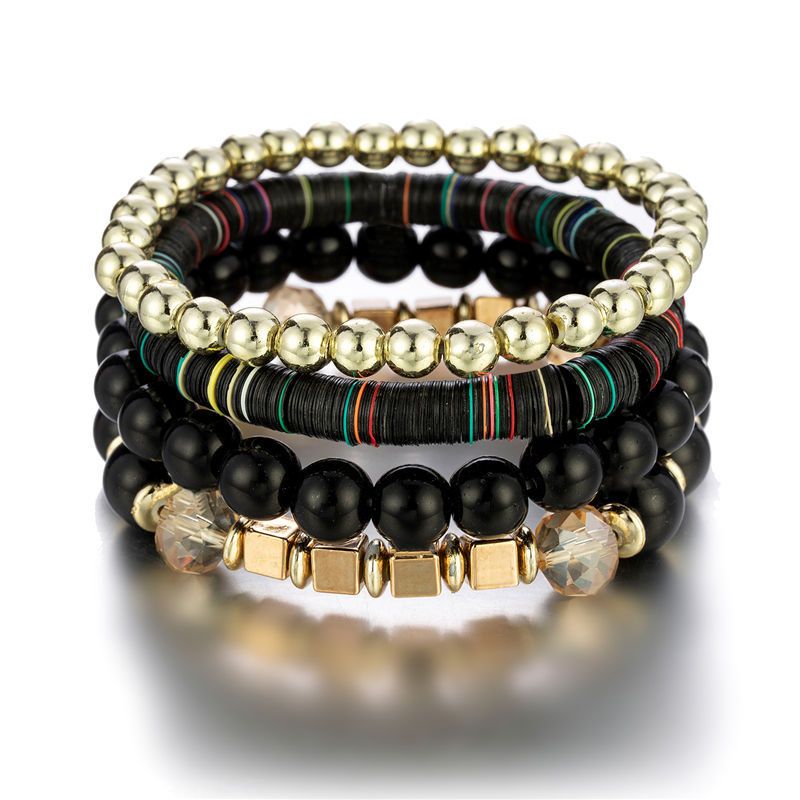 Simple Style Beads Multilayer Bracelets Boho Beaded Bracelets Jewelry Accessories Jewelry