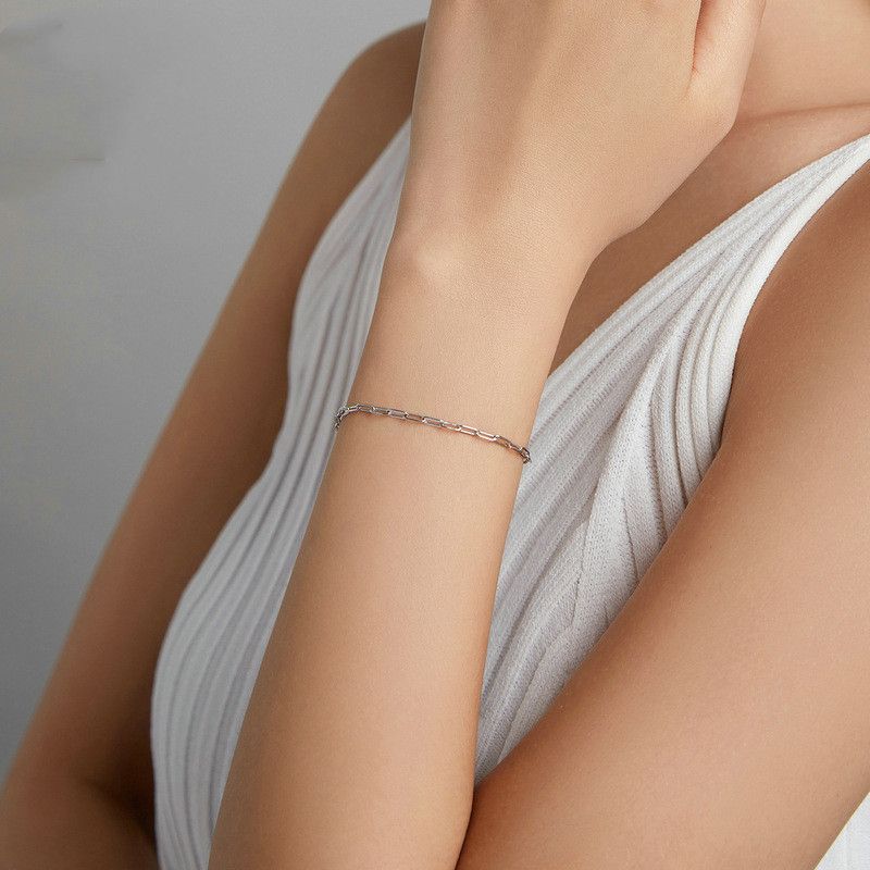 Basic Chain Bracelet Simple Cable Car Lock