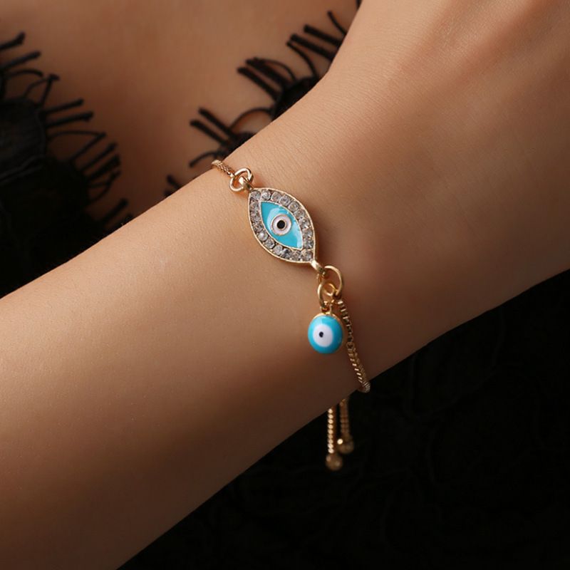 Personality Flash Diamond Devil's Eye Bracelet Ethnic Style Jewelry