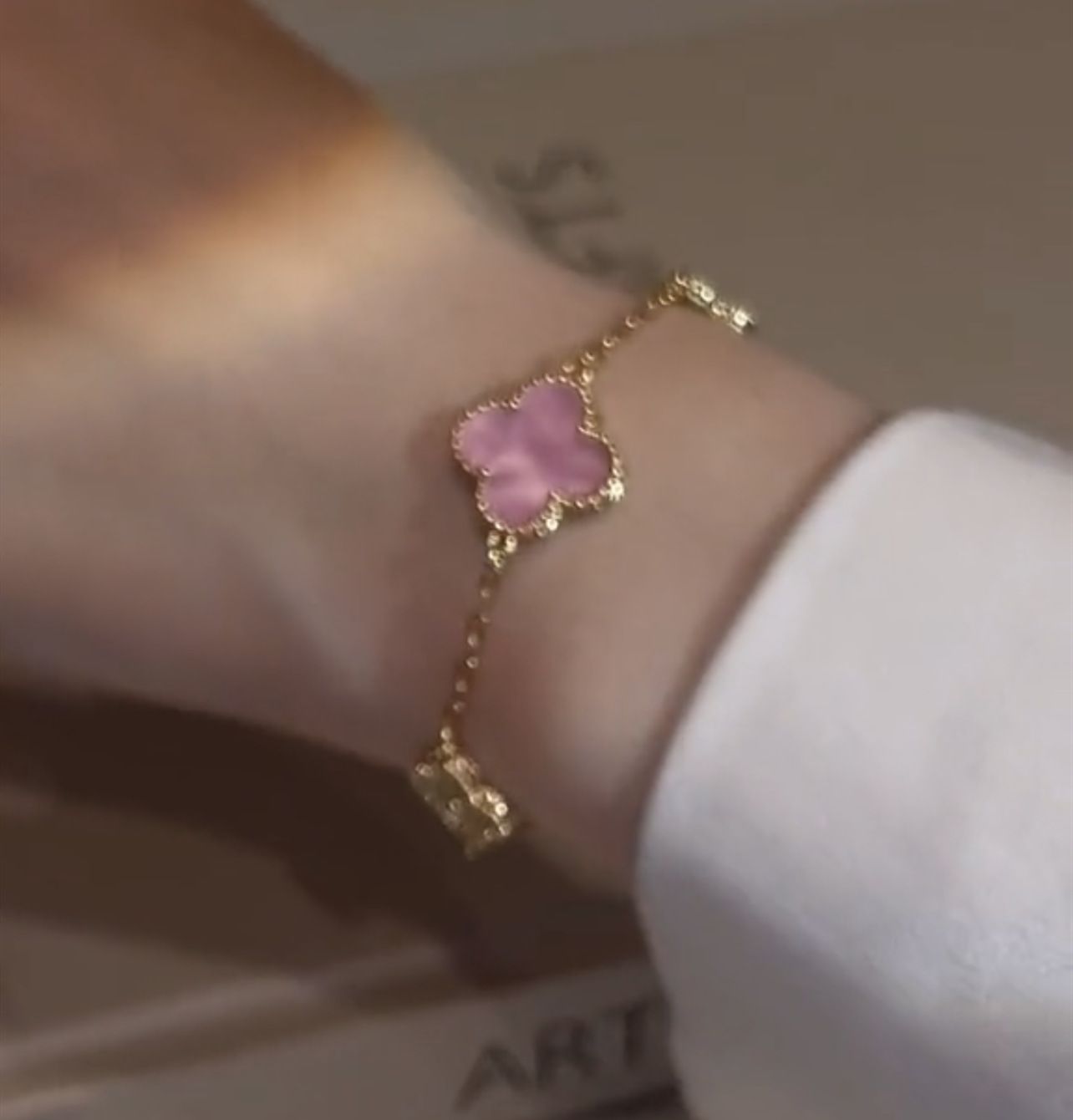 Lucky Color Exquisite Zircon Small Fragrance Light Luxury Bracelet