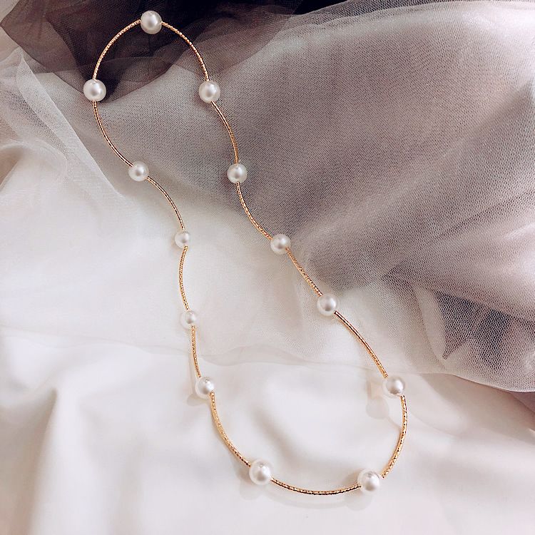 Multilayer Pearl & Cross Bracelet for Women