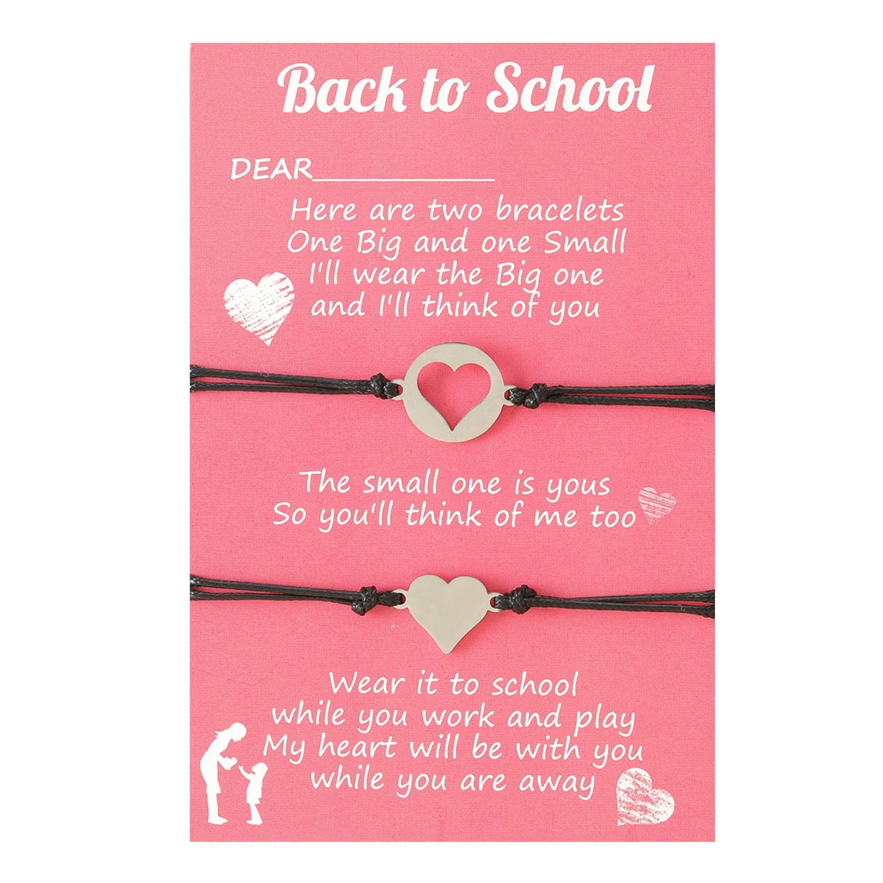 Creative Stainless Steel School Season Card Bracelet