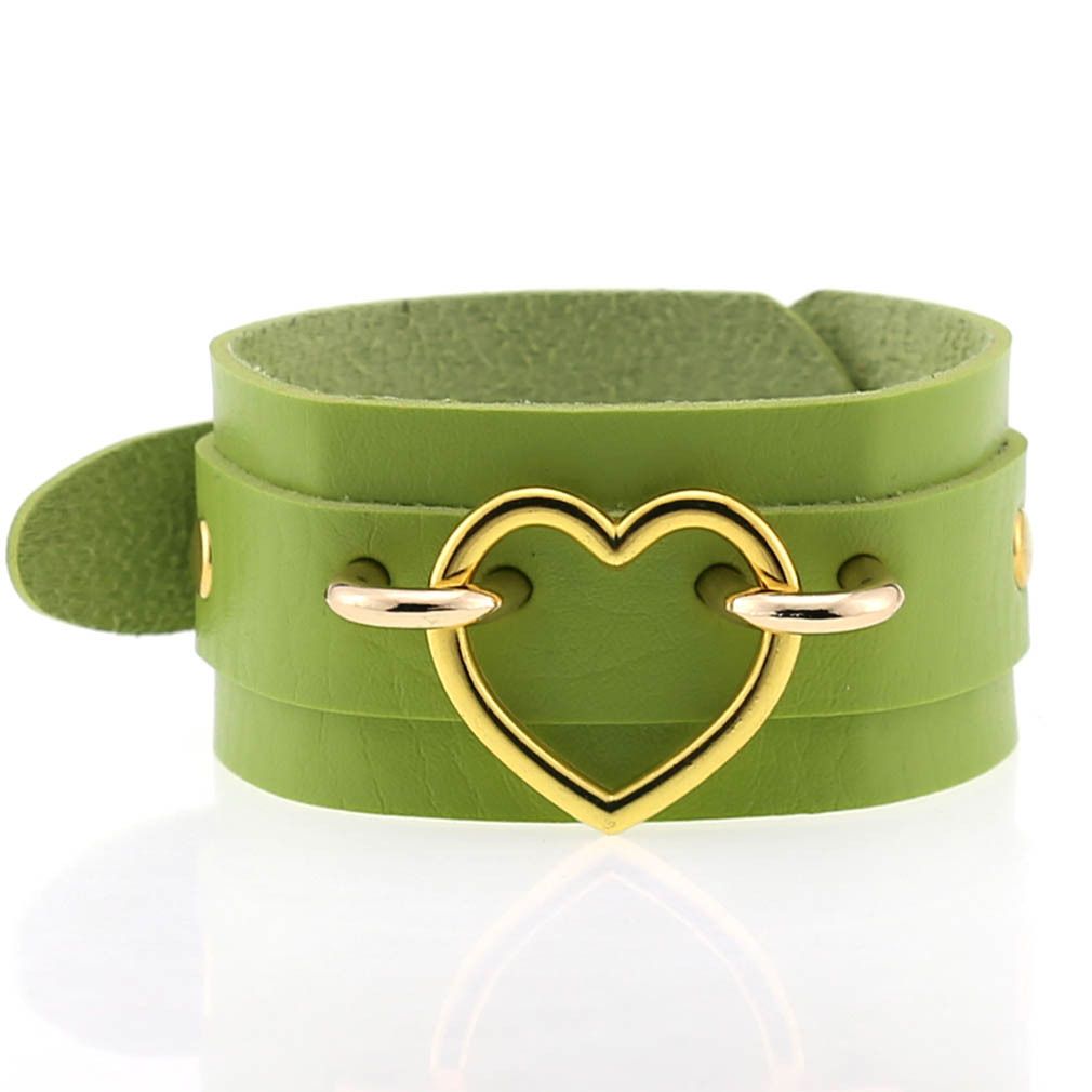 Popular Couple Peach Heart Bracelet Creative Fashion Wide Double-layer Heart-shaped Bracelet
