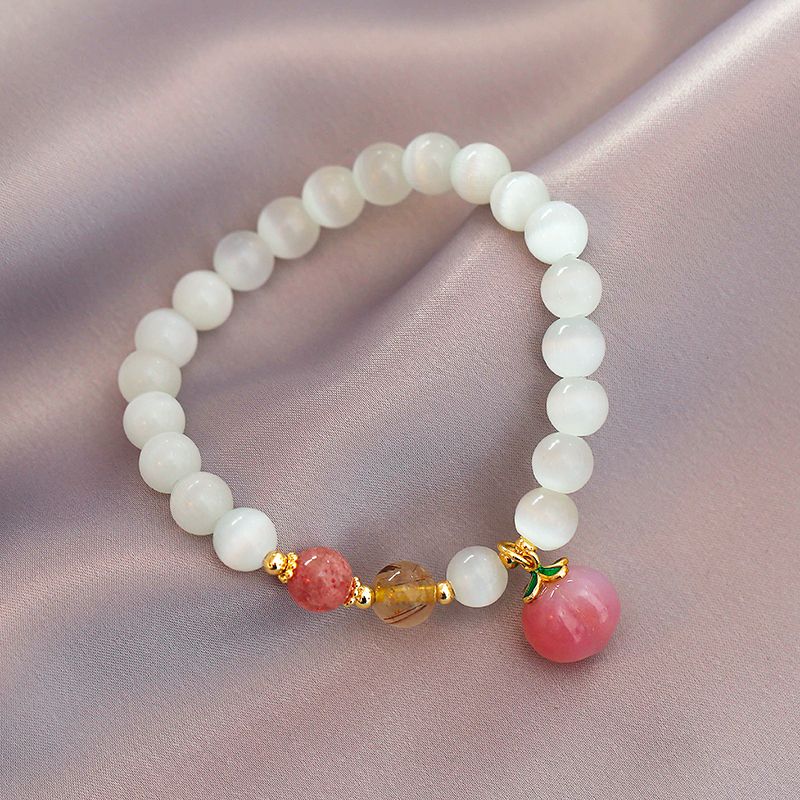 Vintage French Pearl Onyx Stone Bracelet