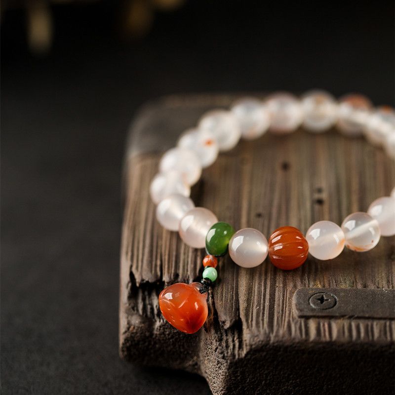 Natural Ice South Red Lychee Hand String Bracelet