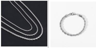 European And American Twisted Rope Chain Hip-hop Twist Bracelet