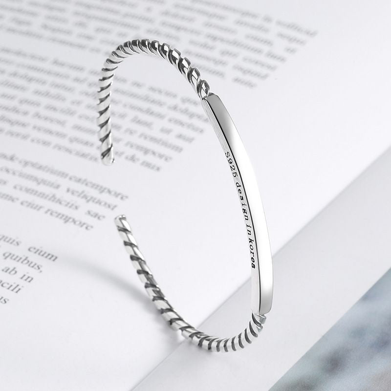 Creative Fashion Versatile Opening Thai Silver Vintage Bracelet