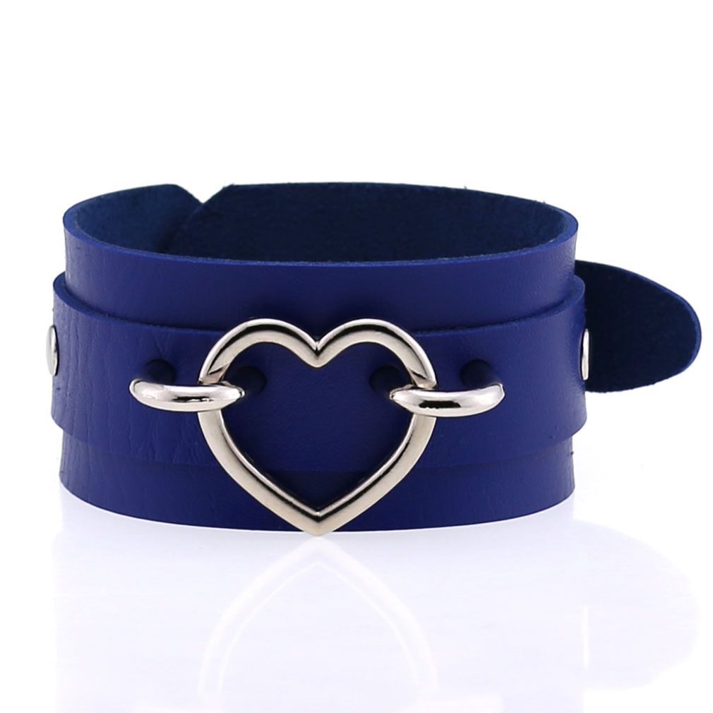 Popular Couple Peach Heart Bracelet Creative Fashion Wide Double-layer Heart-shaped Bracelet