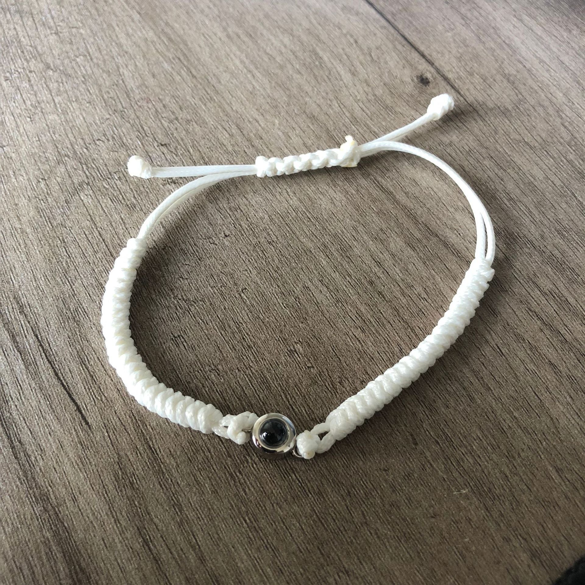 Sterling Silver Couple Pair Braided Red And Black Rope Rainbow Bracelet