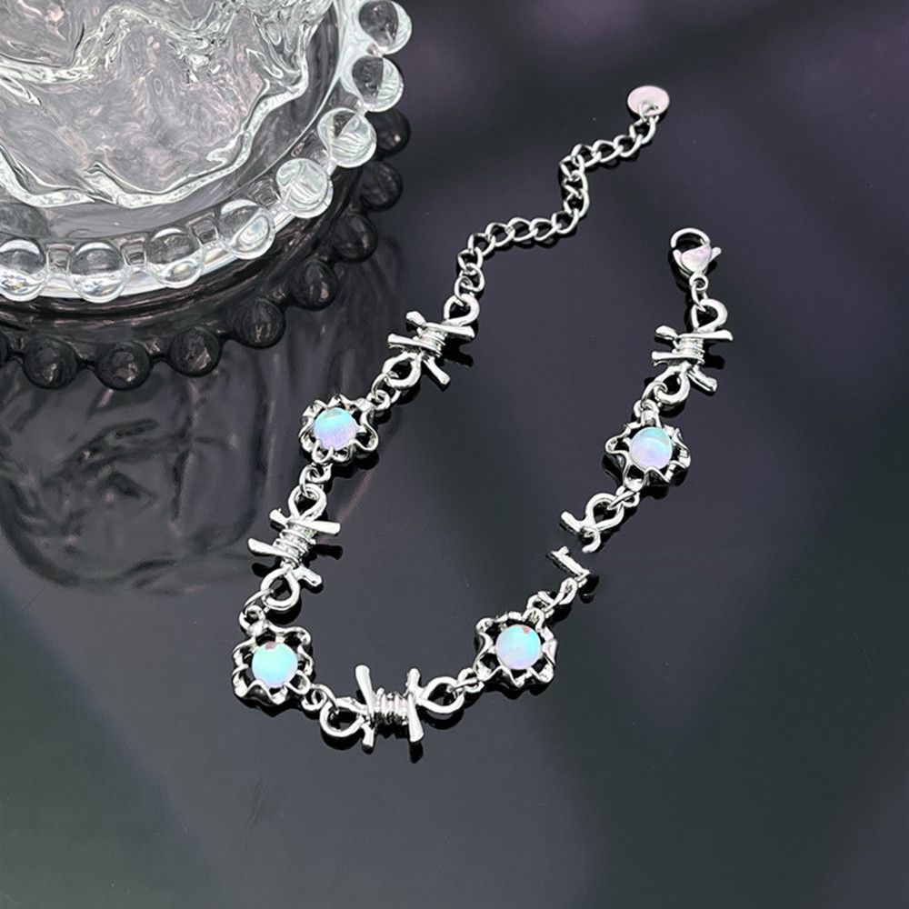 Niche Design Thorn Moonstone Irregular Chain Bracelet