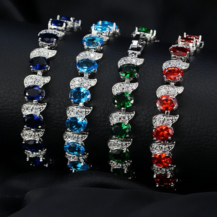 Crystal Ornament High-grade Zircon Inlaid Real Gold Bracelet