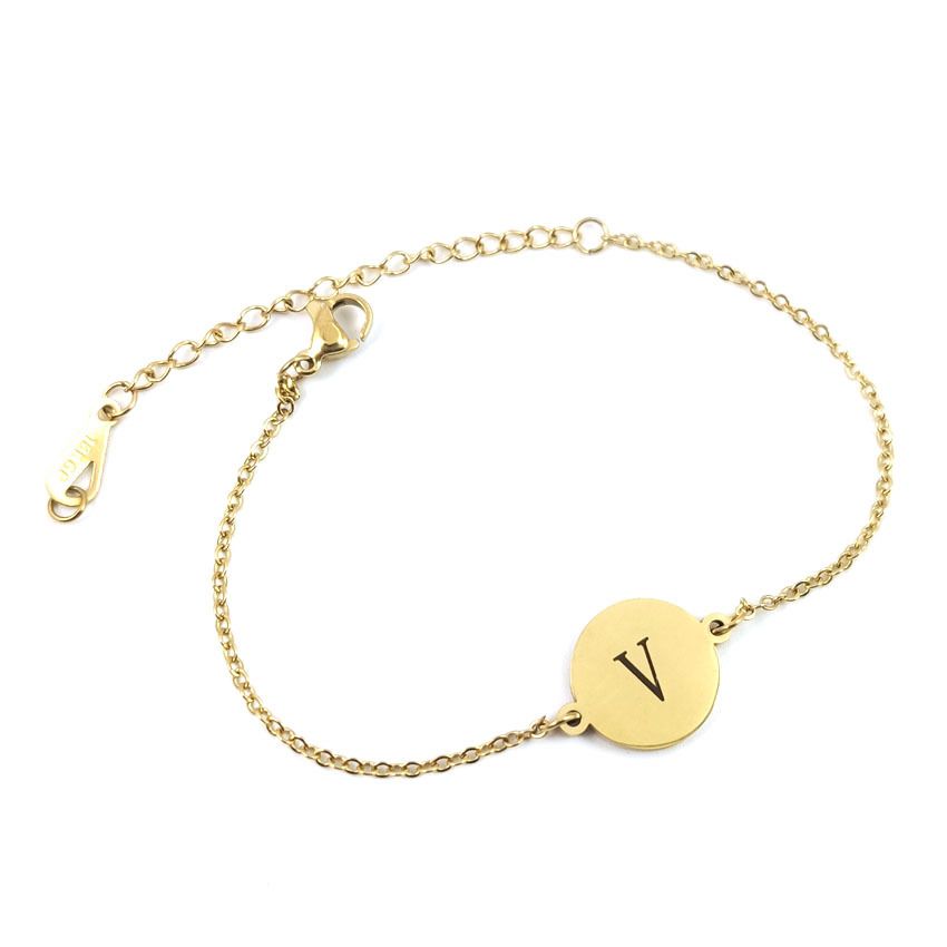 Fashion Round 26 English Letters Bracelet